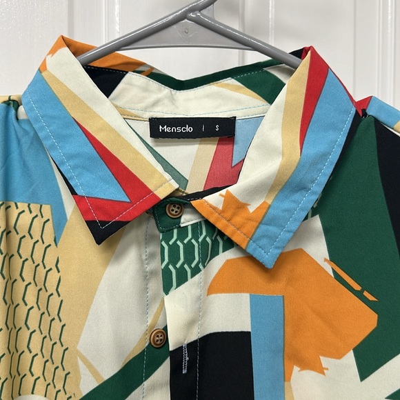 Fun Print Short Sleeve Button Up - Picture 2 of 4